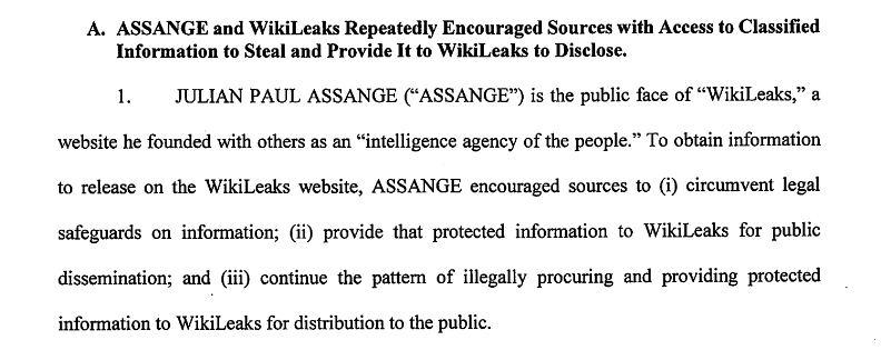 Julian Assange indictment